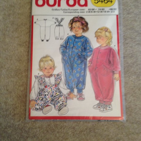 Burda Sewing Pattern #5464 Childs Romper - Picture 1 of 2
